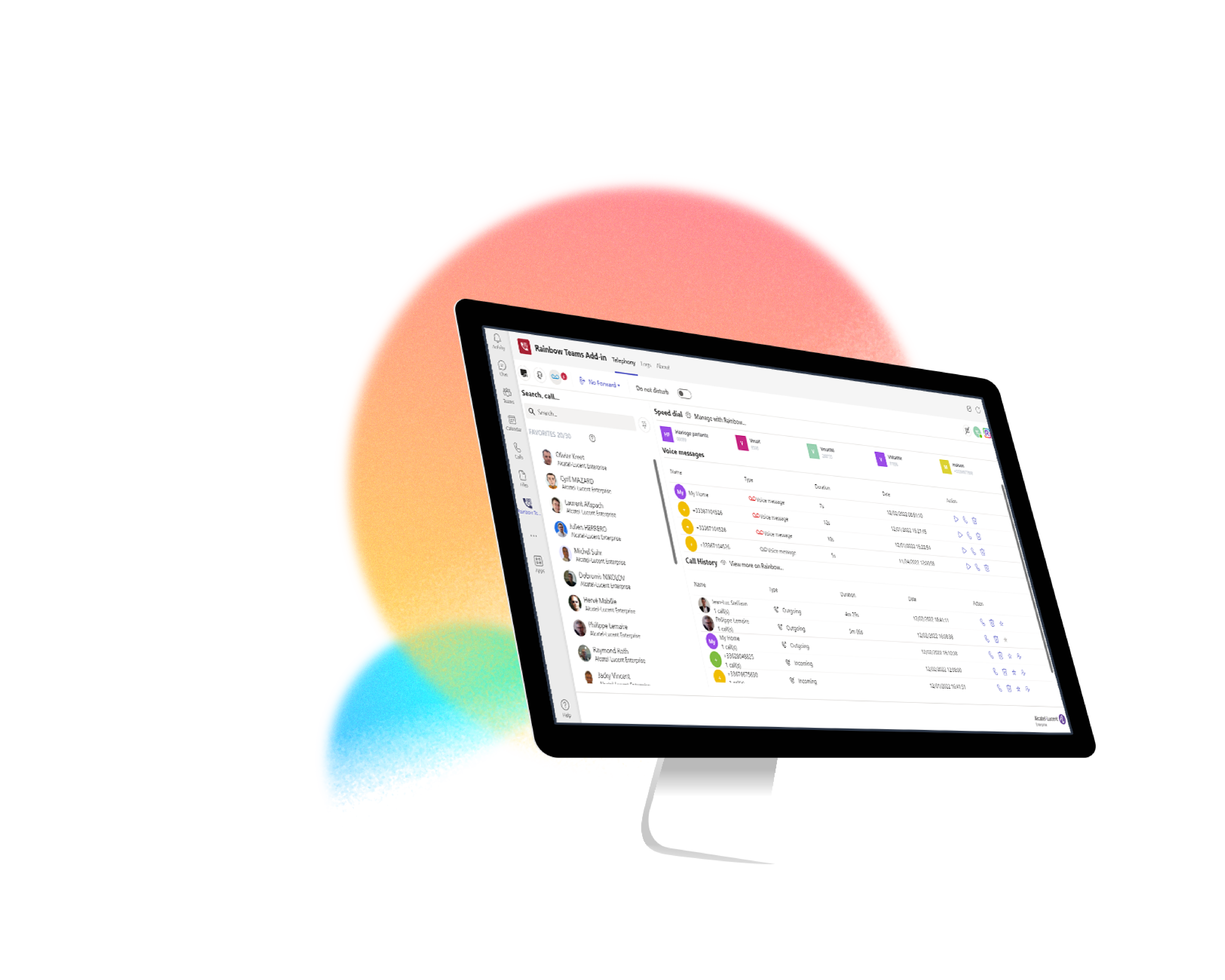 Rainbow Microsoft teams UI Rainbow Microsoft teams UI